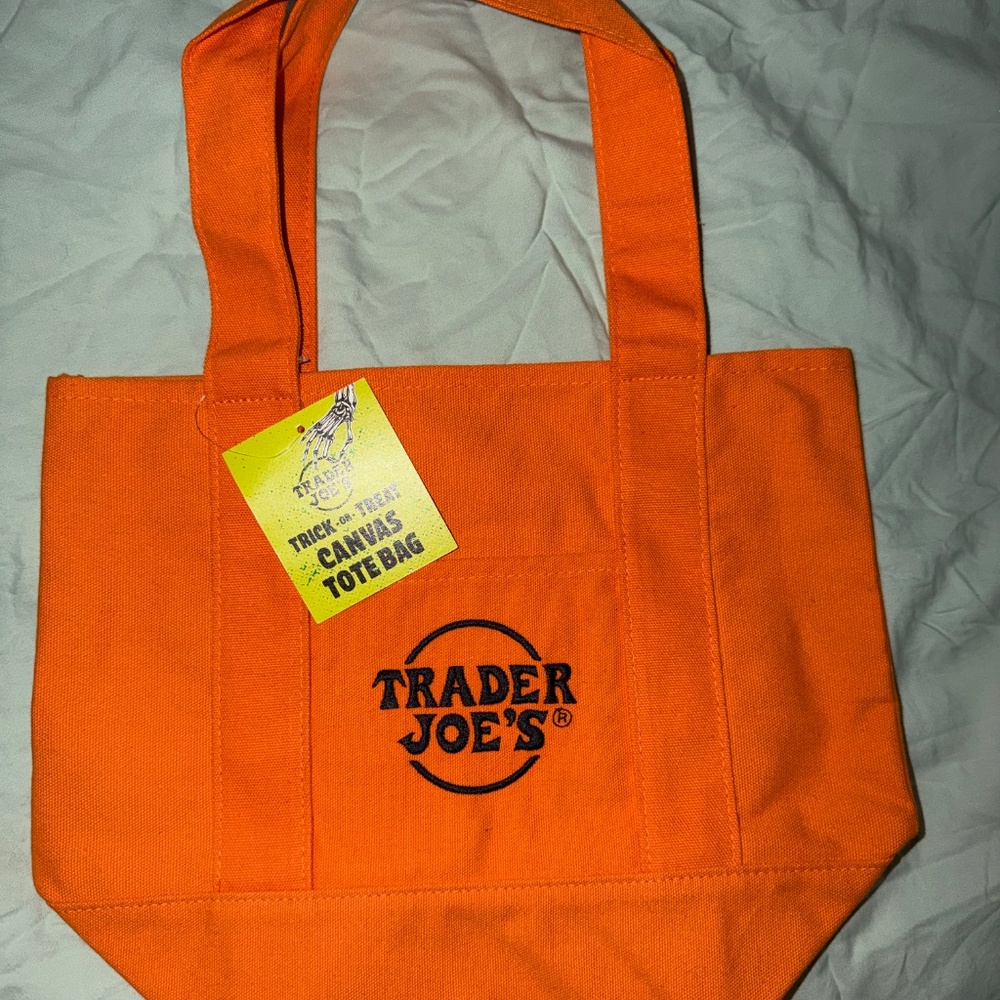 Trader Joe’s Mini Canvas Tote Bag Orange